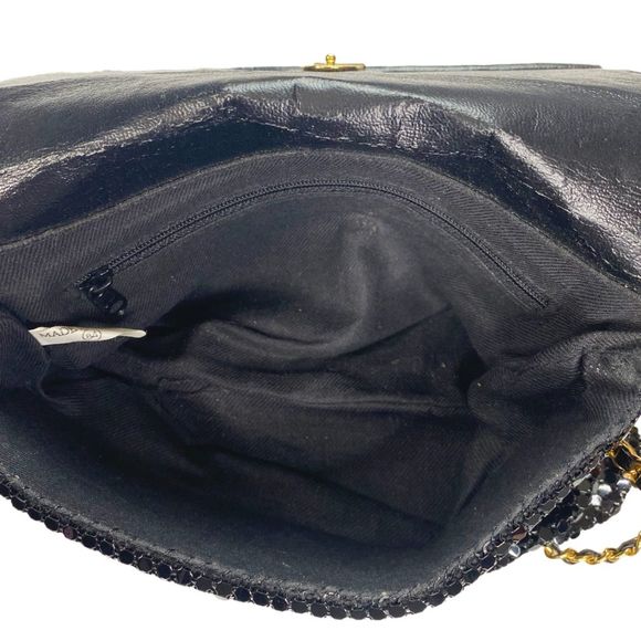 Vintage Black Mesh Metal Clutch - 9” x 6” - Picture 2 of 5